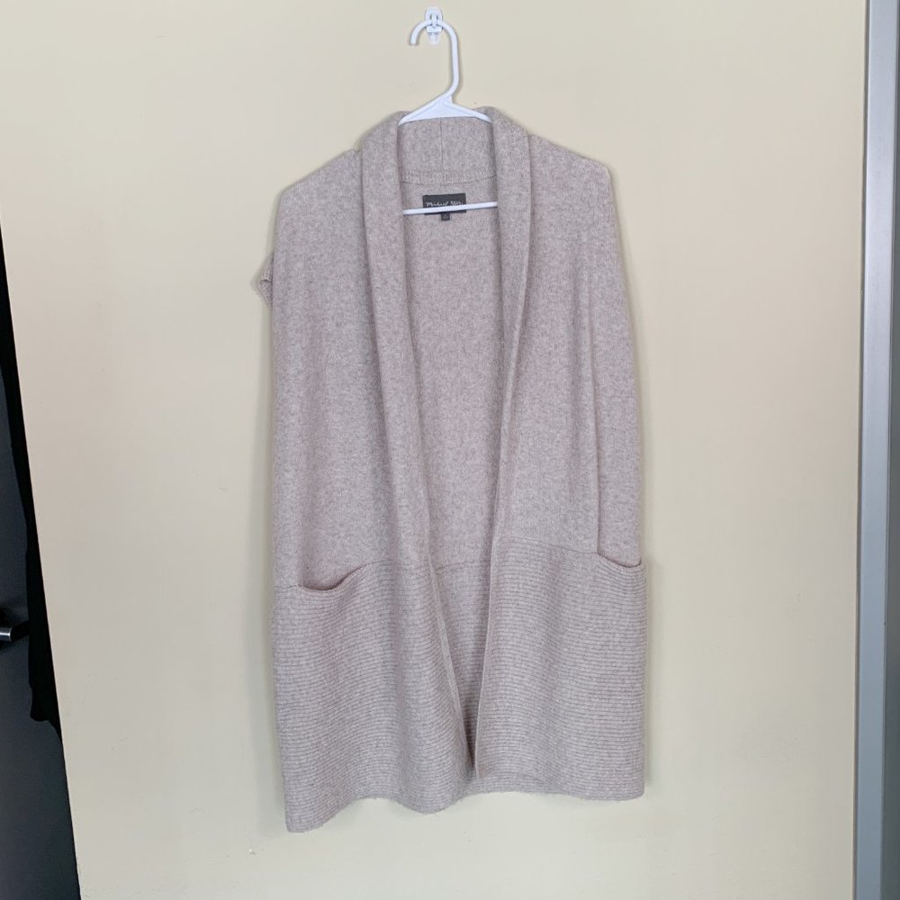Michael Stars Yak sleeveless cardigan size small